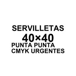 Servilletas 40X40  2 capas Punta Punta